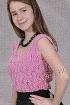 Ажурная розовая майка