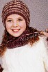 Полосатая шапочка и митенки