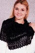Шаль черная крючком