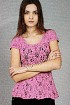 Розовая ажурная майка