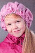 Розовый берет с цветочками