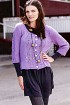 Сиреневый жакет спицами
