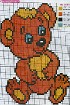 Любимый мишка - Схема для вышивания крестиком