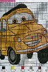 Веселый автомобиль - Схема для вышивания крестиком