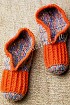 Меланжевые тапочки крючком