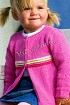 Розовый жакет спицами для девочки