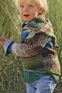Пуловер с капюшоном в сине-зелено-коричневых тонах