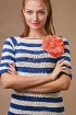 Вязание пуловера спицами в морском стиле