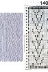 Узор 140 - Ложный ажур и перфокарта для вязальной машины Brother