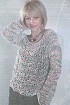 Меланжевый женский пуловер
