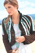 Полосатое болеро с узорами из ромбов