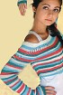 Короткий пуловер в полоску