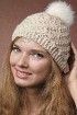 Шапочка крючком "Диагональ"