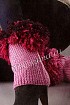 Розовые гетры с бахромой спицами