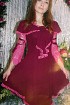 Бордовое платье