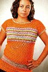Оранжевый топ крючком