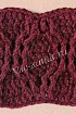 Узор крючком - бордовые косы