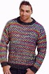 Пестрый мужской пуловер