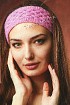 Повязка на голову «брусничное мороженое»
