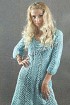 Бирюзовое ажурное платье