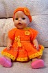 МК - Оранжевое платье для куклы Baby Born