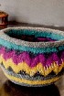 Валяная миска с узором из зигзагов