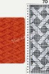 Узор 70 - Слип одноцветый - узор и перфокарта для вязальной машины Brother