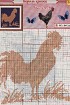 Бежевый петух - Схема для вышивания крестиком