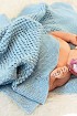Плед для малыша спицами - Голубой лед