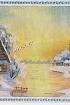 Зима в деревне - Схема для вышивания гладью