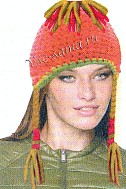 Шапка с кисточками