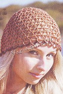 Коричневая шапка-сетка