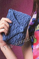Синий клатч-кошелек крючком