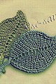 Листики в технике ирландского кружева