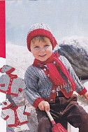 Жакет с косами и шапочка