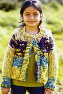 Детский и женский меланжевые жакеты спицами-2