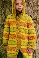 Полупальто спицами - Золотой листопад