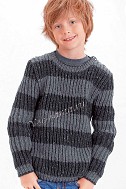 Пуловер для мальчика с патентным узором