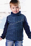 Свитер в полоску спицами для мальчика