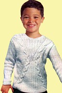 Пуловер с косами для мальчика