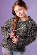 Меланжевый джемпер с пайетками