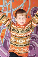 Свитер с жаккардовыми узорами