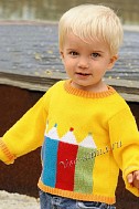 Жёлтый пуловер с карандашами