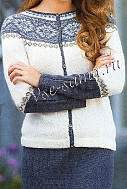 Жакет и юбка спицами с орнаментом