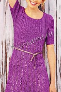 Ажурная туника лилового цвета