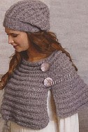 Накидка и шапочка спицами