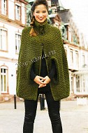 Оливковое пончо