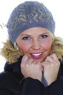 Ажурная шапочка серого цвета