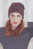 Меланжевая шапочка на чулочных спицах