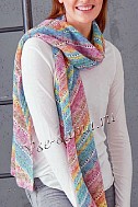 Шарф из пряжи секционного крашения